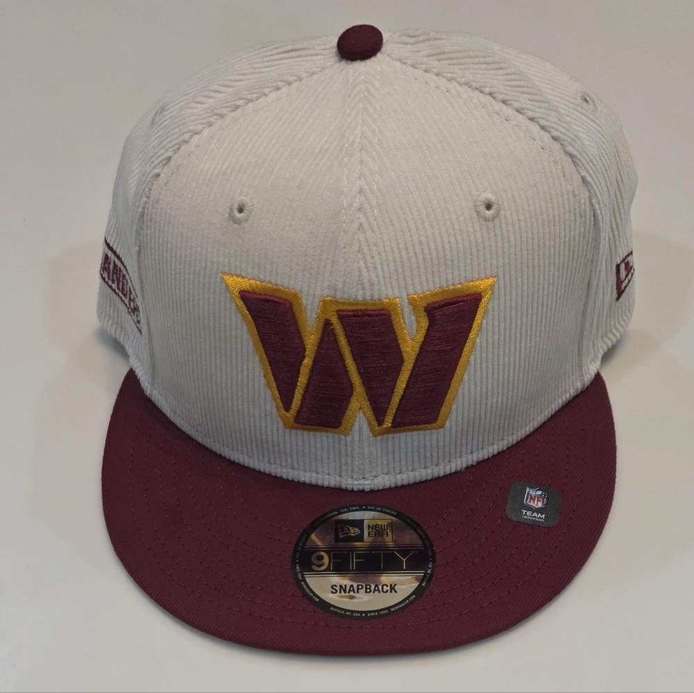 WASHINGTON COMMANDERS|New Era 9Fifty NFL Team Headware|Cream Corduroy|Snapback